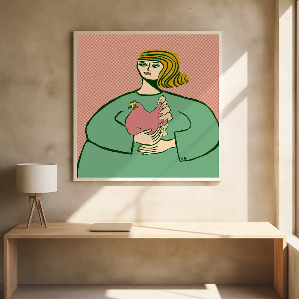 Chicken lady - Poster / Art Print