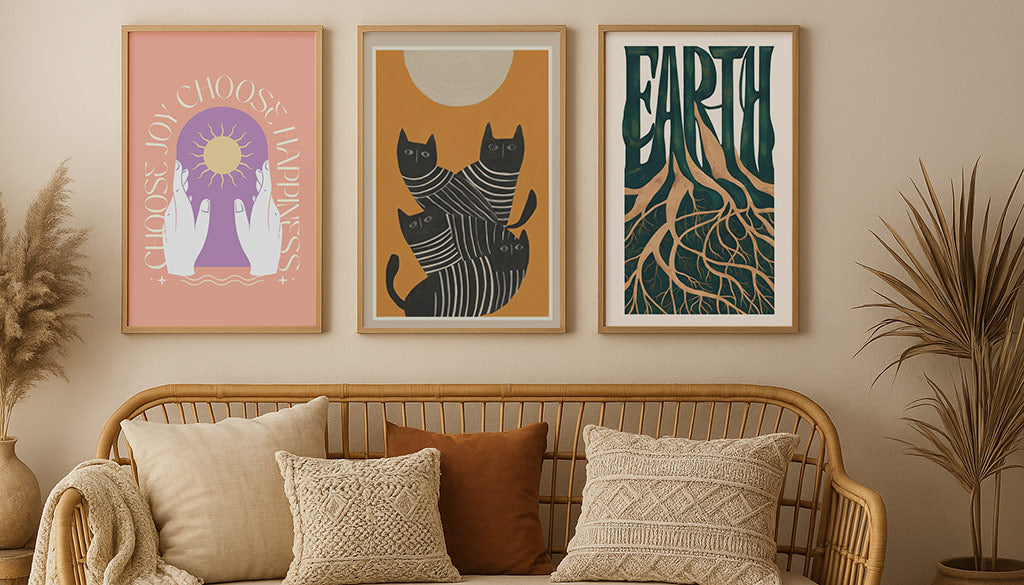 Boho-posters för inredning