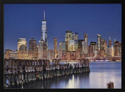 Manhattan Skyline at night - Poster / Art Print