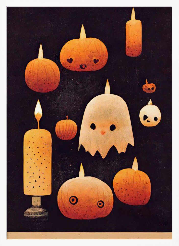 Haunted Pumpkin Glow - Poster / Art Print