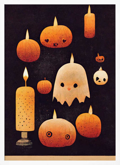Haunted Pumpkin Glow - Poster / Art Print