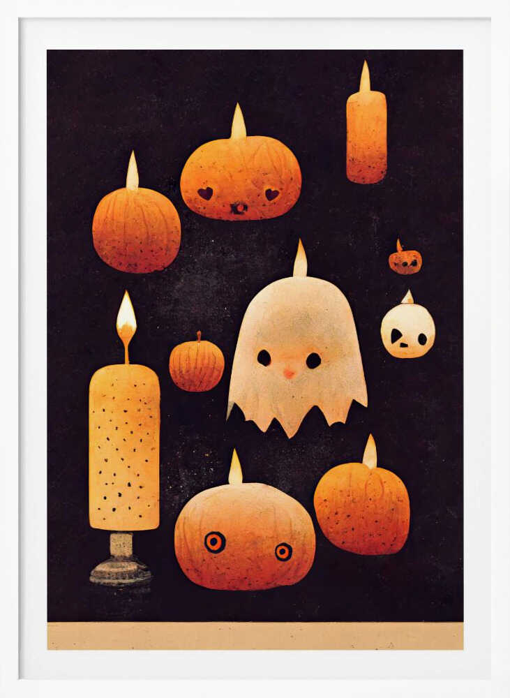 Haunted Pumpkin Glow - Poster / Art Print