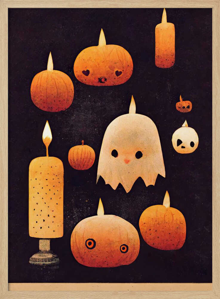 Haunted Pumpkin Glow - Poster / Art Print