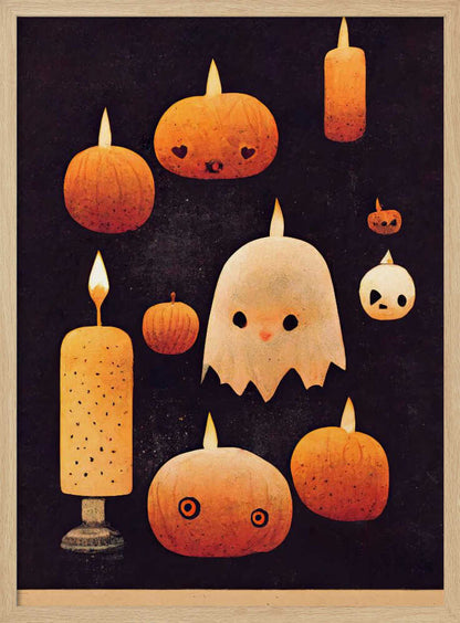 Haunted Pumpkin Glow - Poster / Art Print