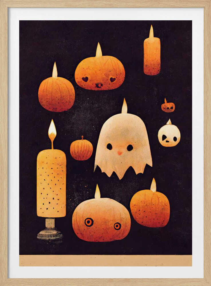 Haunted Pumpkin Glow - Poster / Art Print