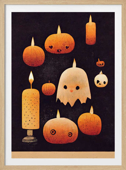 Haunted Pumpkin Glow - Poster / Art Print