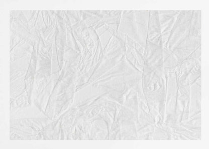 White Canvas Resembling Crumpled Paper - Poster / Art Print