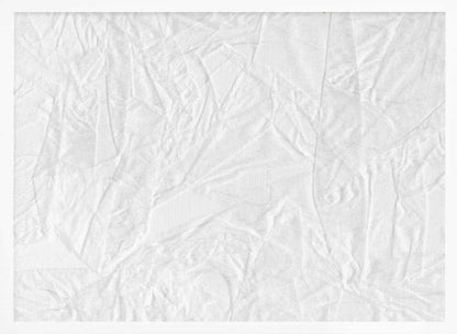 White Canvas Resembling Crumpled Paper - Poster / Art Print