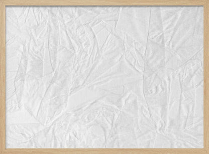White Canvas Resembling Crumpled Paper - Poster / Art Print