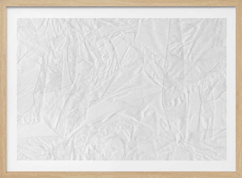 White Canvas Resembling Crumpled Paper - Poster / Art Print