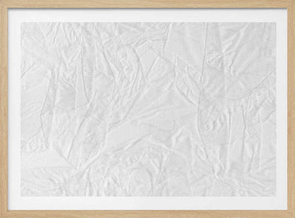 White Canvas Resembling Crumpled Paper - Poster / Art Print