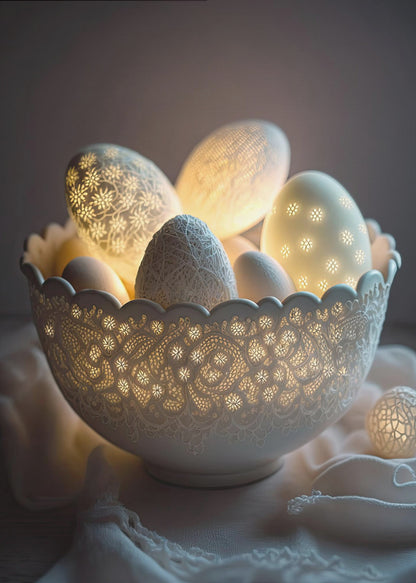 Glowing Eggs - Poster / Art Print