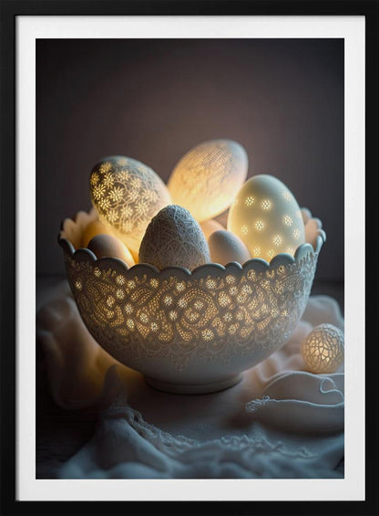 Glowing Eggs - Poster / Art Print