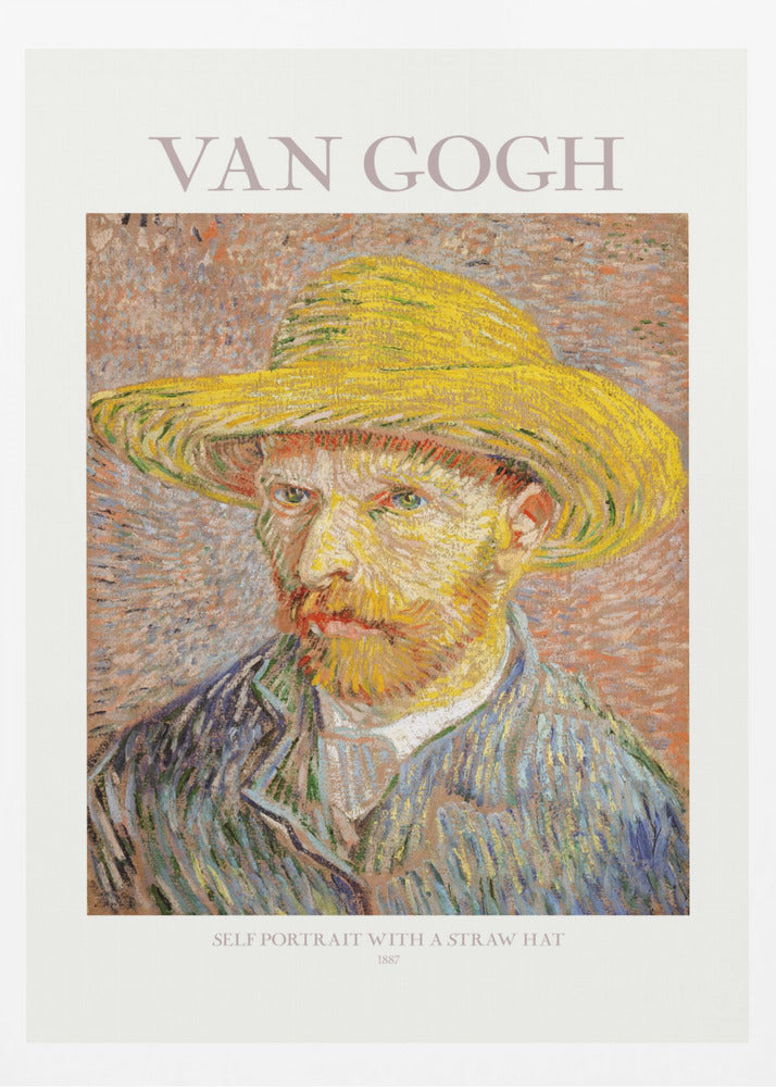 Self Portrait With Straw Hat - Poster / Art Print