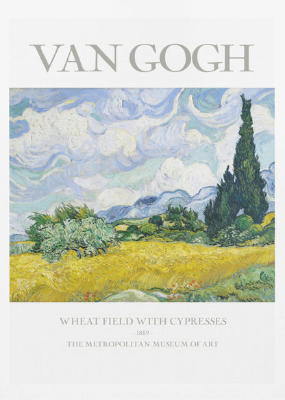 Wheat Field With Cypresses - Poster / Art Print