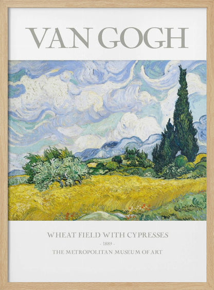 Wheat Field With Cypresses - Poster / Art Print