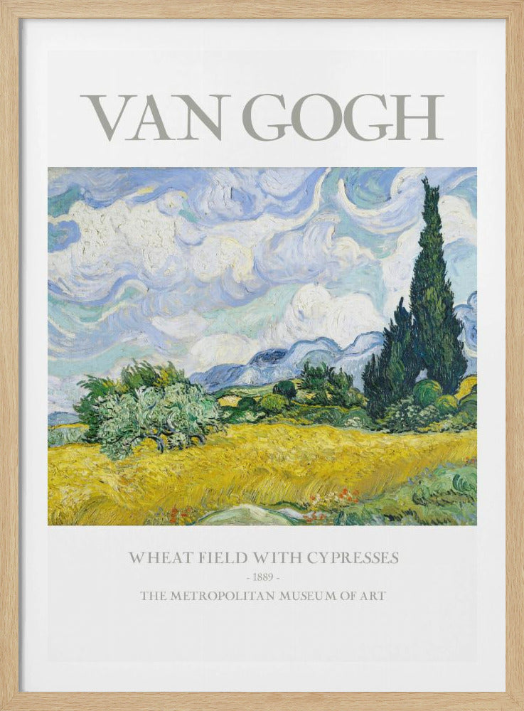 Wheat Field With Cypresses - Poster / Art Print