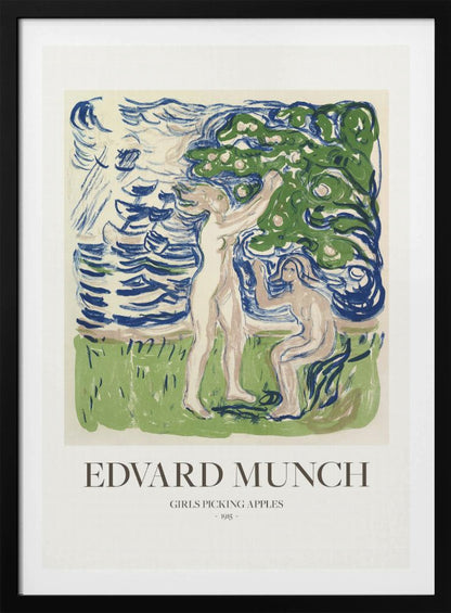 Girls Picking Apples - Poster / Art Print