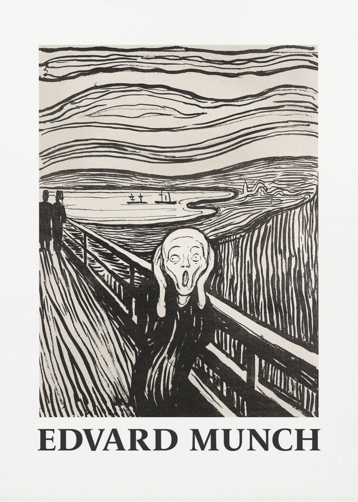 The Scream - The Scream - Monochrome Version - Poster / Art Print