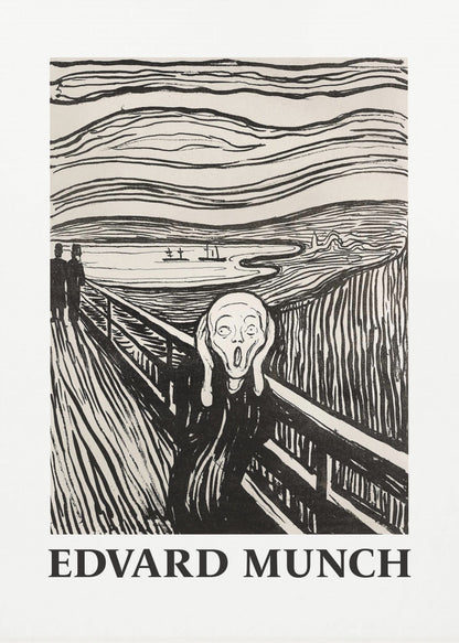The Scream - The Scream - Monochrome Version - Poster / Art Print