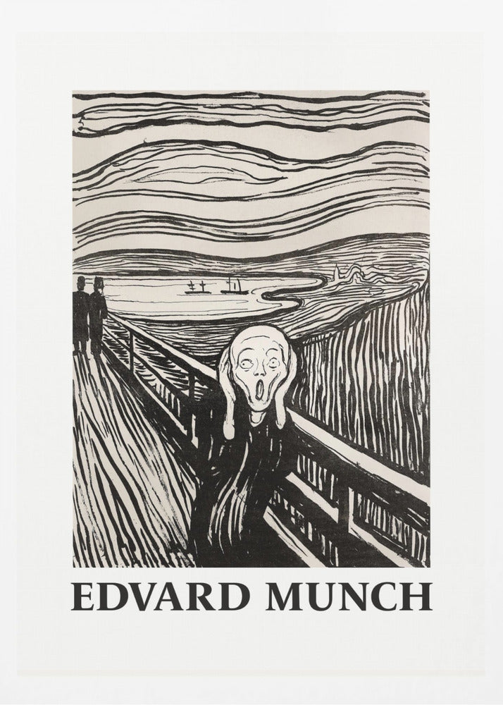 The Scream - The Scream - Monochrome Version - Poster / Art Print