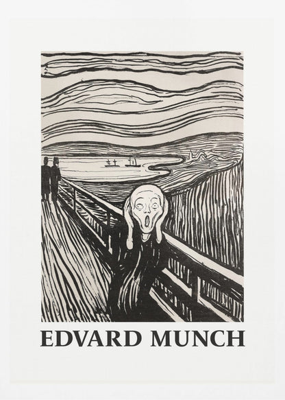The Scream - The Scream - Monochrome Version - Poster / Art Print
