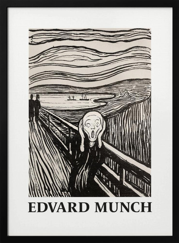 The Scream - The Scream - Monochrome Version - Poster / Art Print