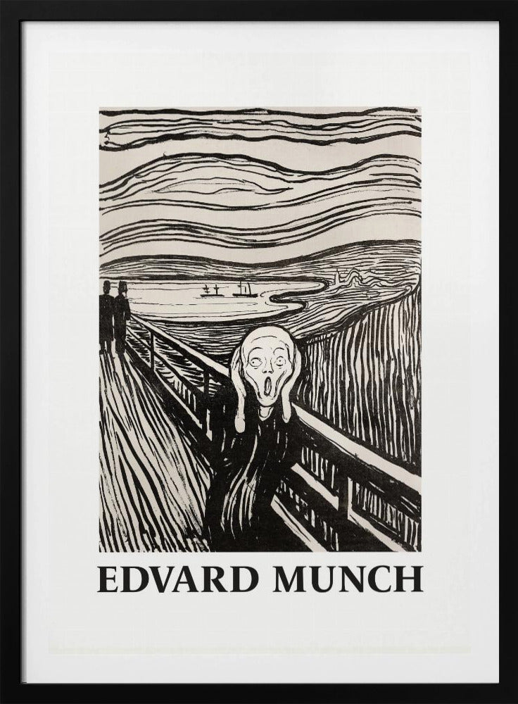 The Scream - The Scream - Monochrome Version - Poster / Art Print