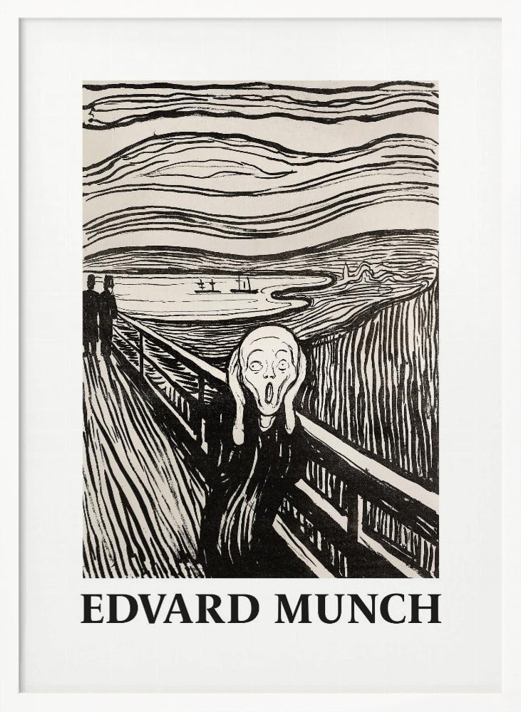The Scream - The Scream - Monochrome Version - Poster / Art Print