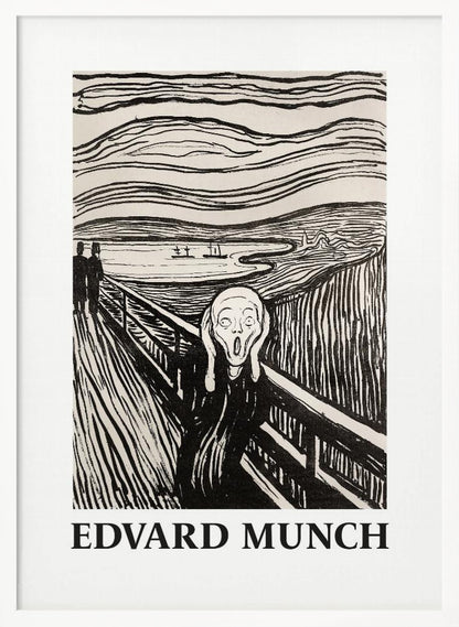 The Scream - The Scream - Monochrome Version - Poster / Art Print