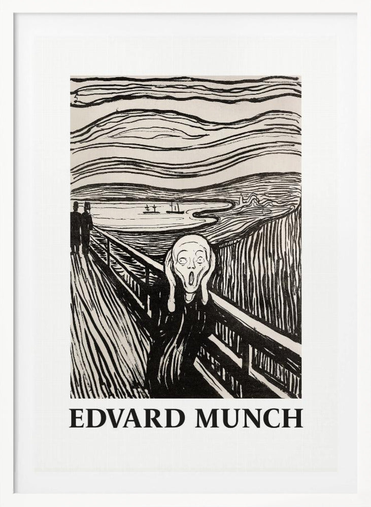 The Scream - The Scream - Monochrome Version - Poster / Art Print