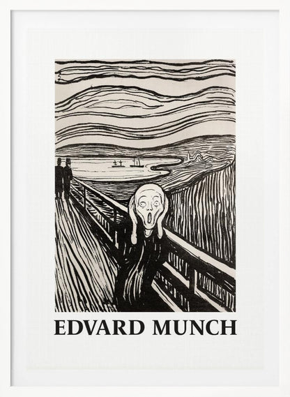 The Scream - The Scream - Monochrome Version - Poster / Art Print