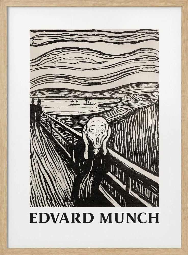 The Scream - The Scream - Monochrome Version - Poster / Art Print