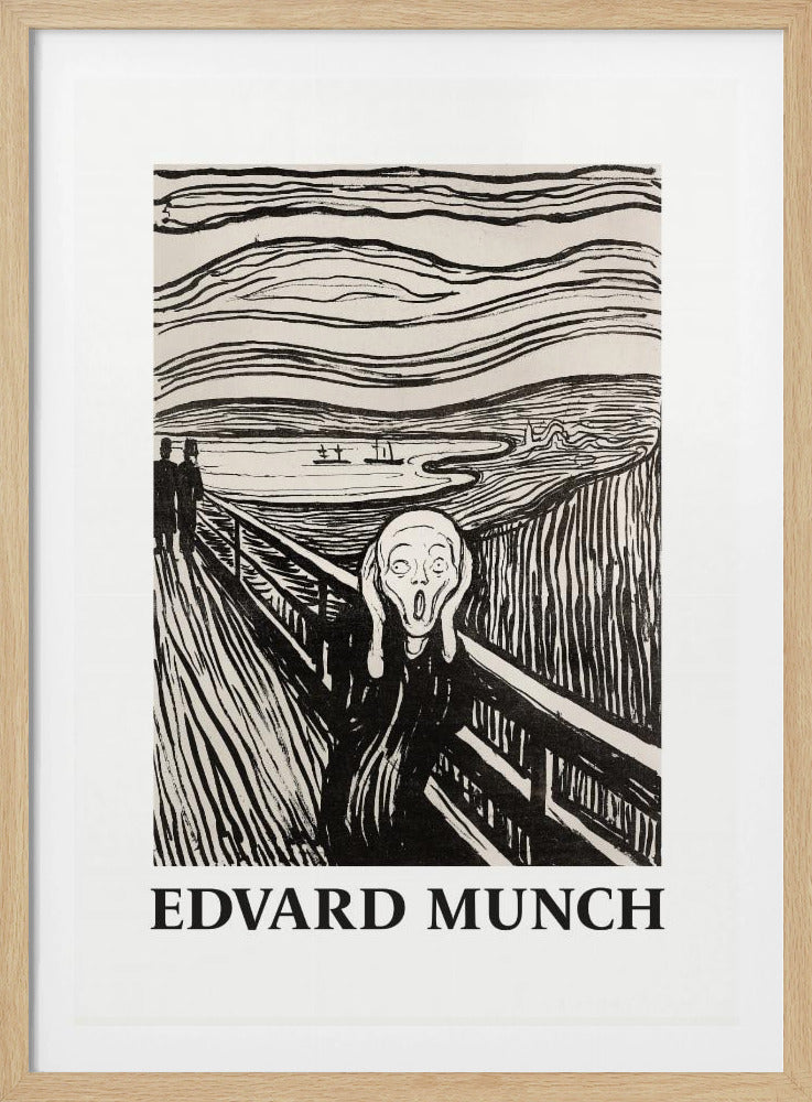 The Scream - The Scream - Monochrome Version - Poster / Art Print