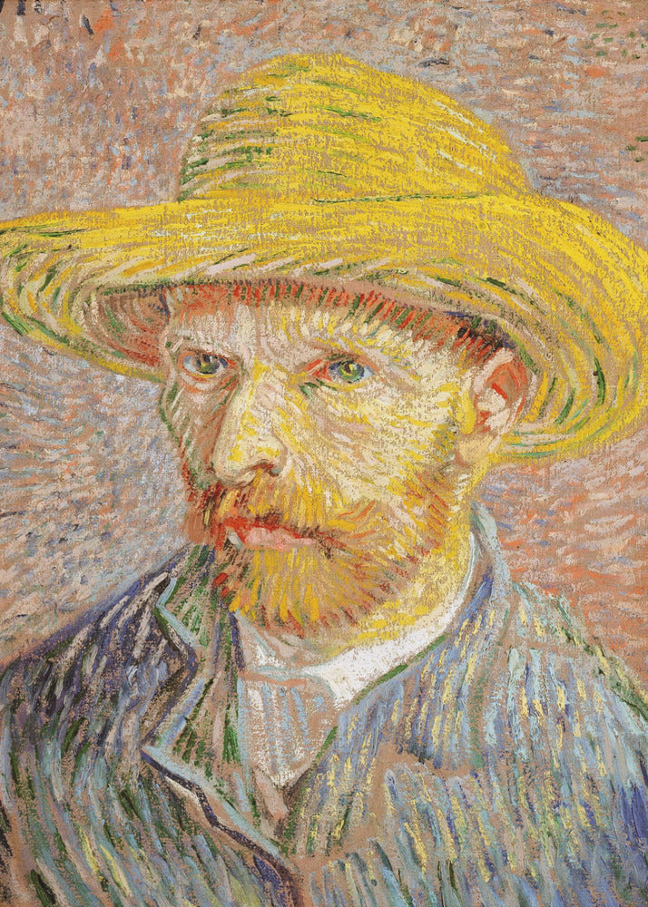 Self Portrait With Straw Hat - Poster / Art Print