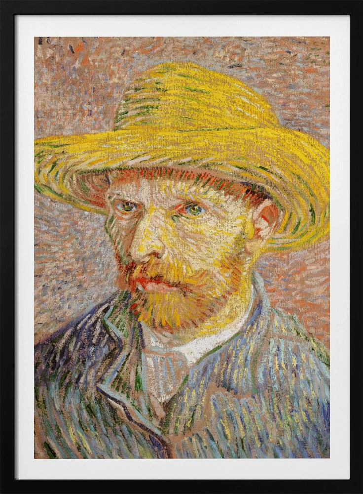 Self Portrait With Straw Hat - Poster / Art Print