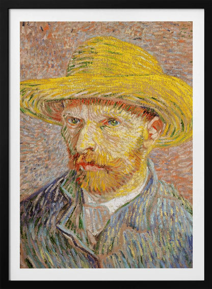 Self Portrait With Straw Hat - Poster / Art Print