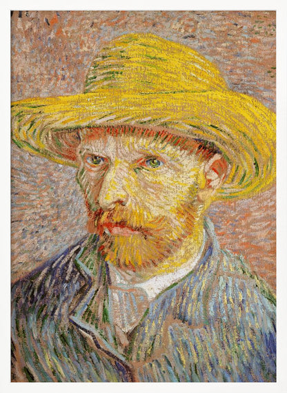 Self Portrait With Straw Hat - Poster / Art Print