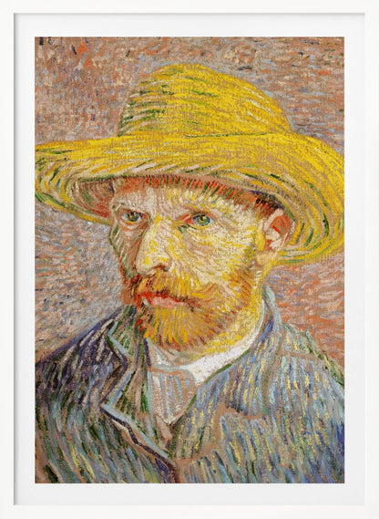 Self Portrait With Straw Hat - Poster / Art Print