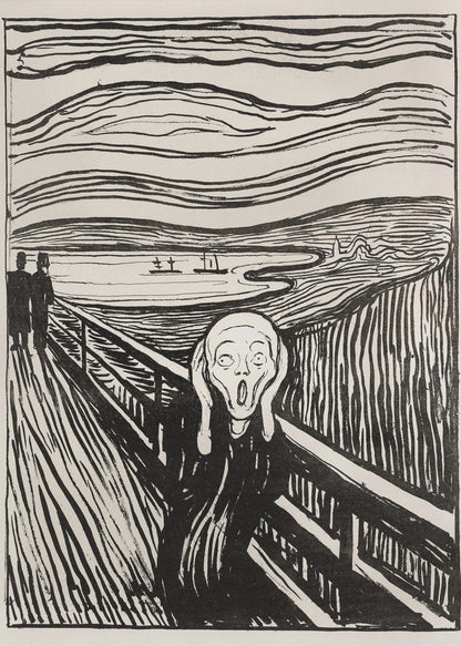 The Scream - Mono - Poster / Art Print