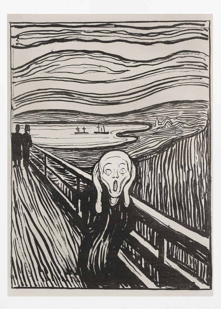 The Scream - Mono - Poster / Art Print