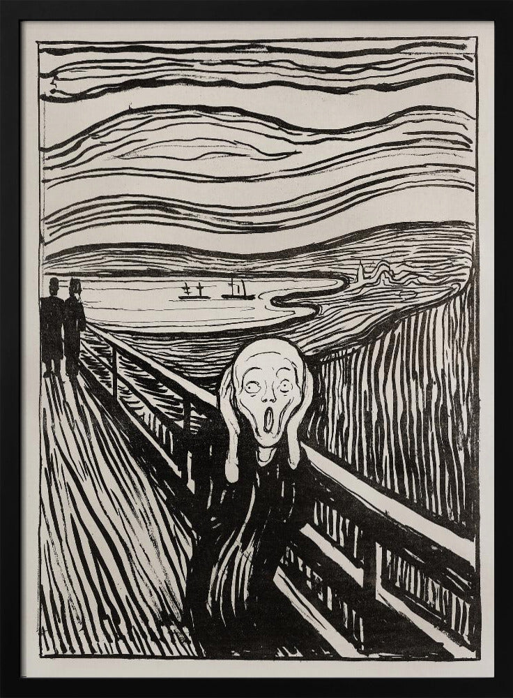 The Scream - Mono - Poster / Art Print