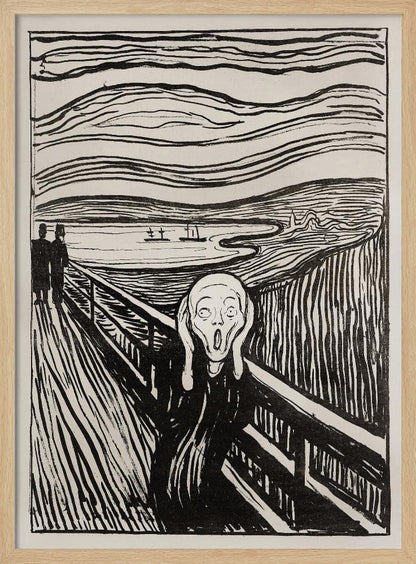The Scream - Mono - Poster / Art Print