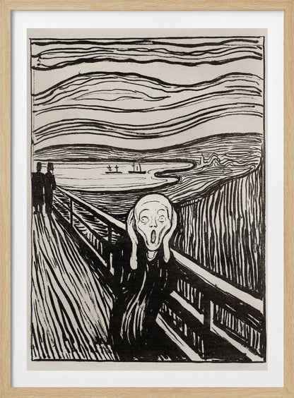 The Scream - Mono - Poster / Art Print