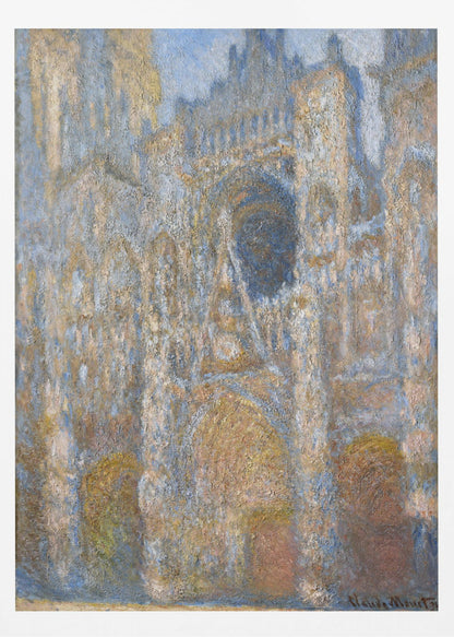 Rouen Cathedral - The Facade in Sunlight - Poster / Art Print