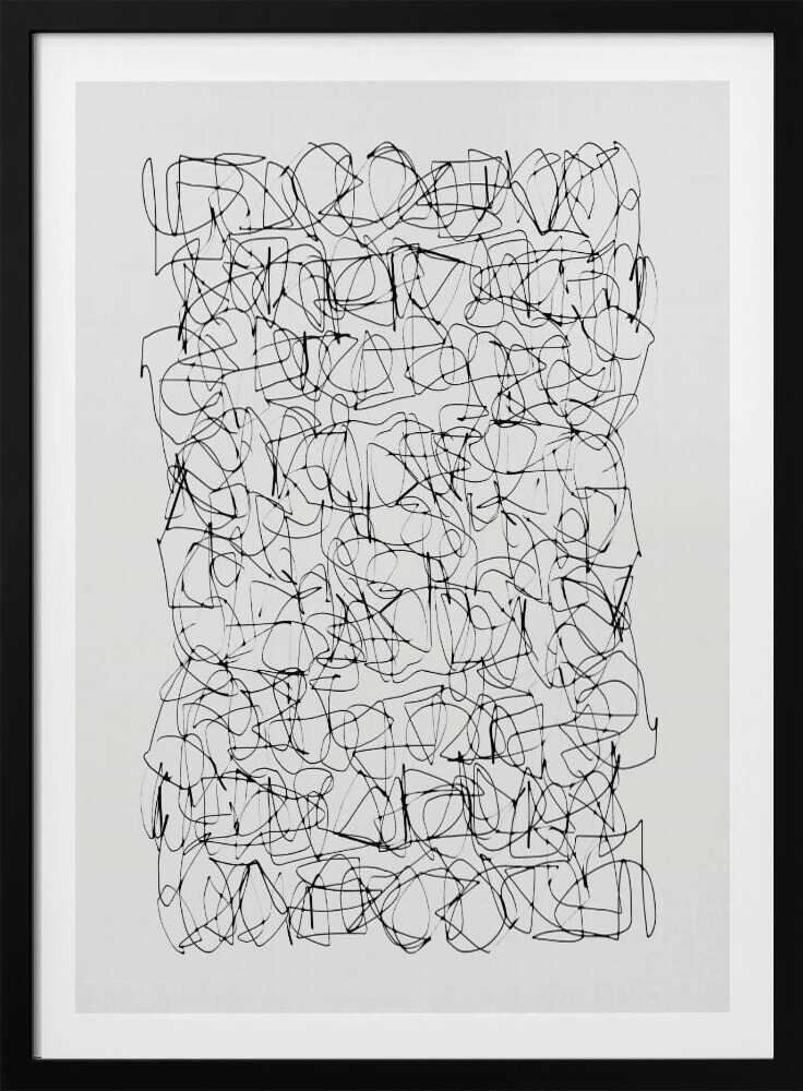 Detailed view of intricate electronic circuitry on a poster, featuring green and blue lines on a dark background.