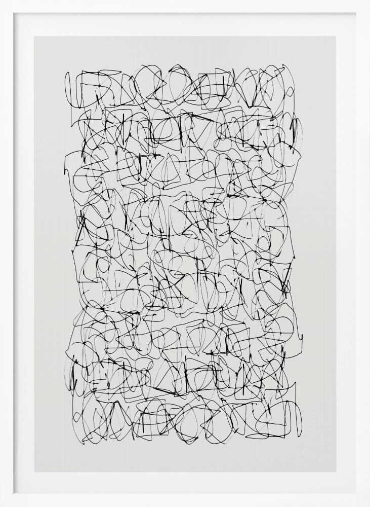 Detailed view of intricate electronic circuitry on a poster, featuring green and blue lines on a dark background.