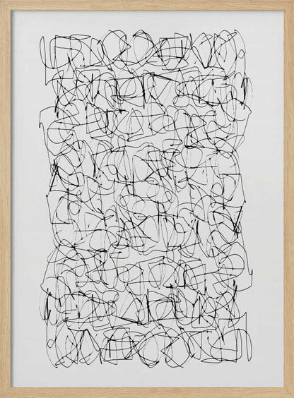 Detailed view of intricate electronic circuitry on a poster, featuring green and blue lines on a dark background.