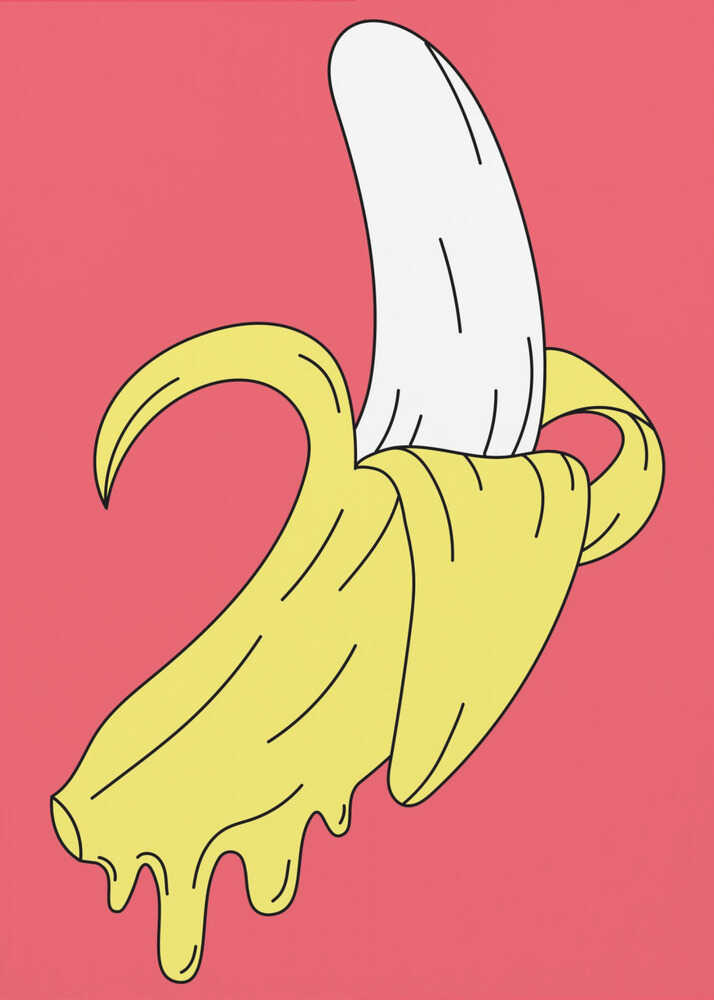 Melting Pink Banana - Poster / Art Print