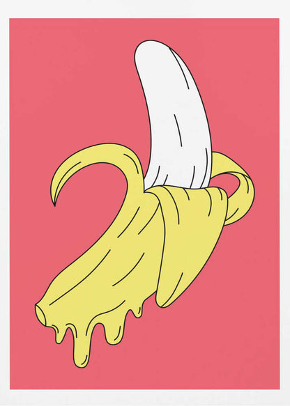 Melting Pink Banana - Poster / Art Print